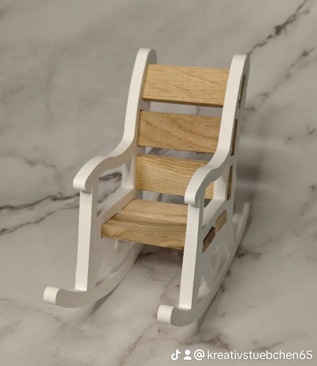 SCHAUKELSTUHL aus Keramik GIPS UND Holz - Kreativstuebchen