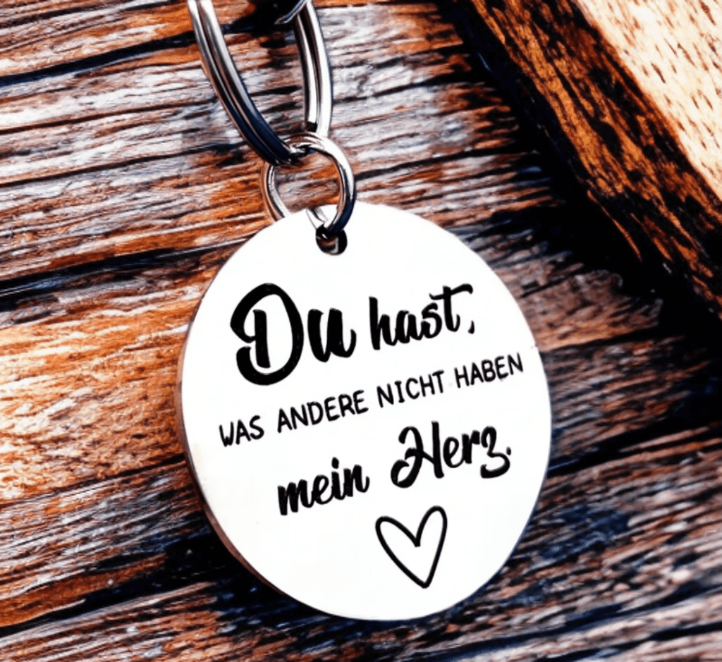Anhänger, Glücksbringer,Charmsanhänger, Taschenherz Spruch und Karte, Valentinstag, Freundschaft - Kreativstuebchen